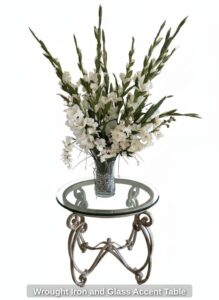 Wrought-Iron-and-Glass-Accent-Table