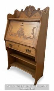 Antique-Larkin-Soap-Co.-Oak-Drop-Front-Secretary-Desk