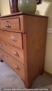 Antique-Oak-Chest-of-Drawers-with-Leaf-Pulls-third-image