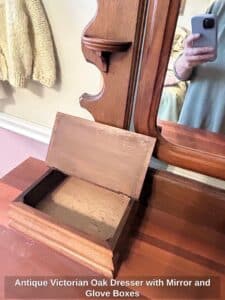 Antique-Victorian-Oak-Dresser-with-Mirror-and-Glove-Boxes-fourth-image