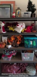 Assorted-Holiday-and-Seasonal-Decor-Collection-with-Industrial-Shelving-Unit