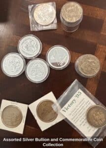 Assorted-Silver-Bullion-and-Commemorative-Coin-Collection