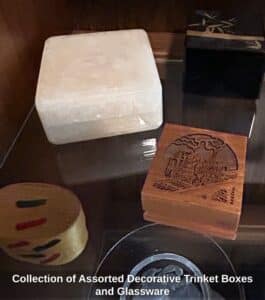Collection-of-Assorted-Decorative-Trinket-Boxes-and-Glassware