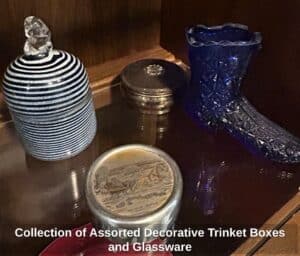 Collection-of-Assorted-Decorative-Trinket-Boxes-and-Glassware-second-image