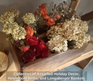 Collection-of-Assorted-Holiday-Decor-Household-Items-and-Longaberger-Baskets-third-image