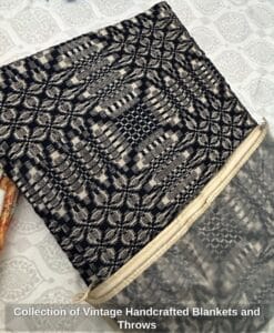 Collection-of-Vintage-Handcrafted-Blankets-and-Throws