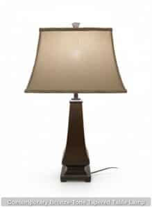 Contemporary-Bronze-Tone-Tapered-Table-Lamp