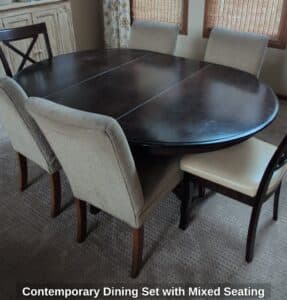 Contemporary-Dining-Set-with-Mixed-Seating