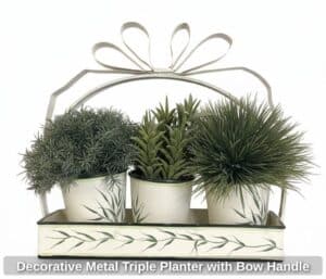 Decorative-Metal-Triple-Planter-with-Bow-Handle
