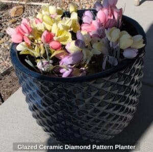 Glazed-Ceramic-Diamond-Pattern-Planter