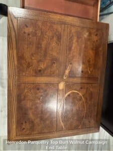 Henredon-Parquetry-Top-Burl-Walnut-Campaign-End-Table-third-image