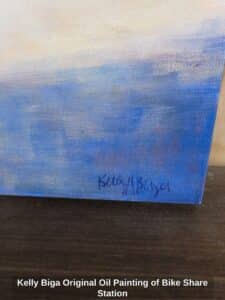 Kelly-Biga-Original-Oil-Painting-of-Bike-Share-Station-second-image