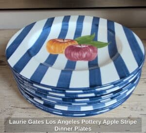 Laurie-Gates-Los-Angeles-Pottery-Apple-Stripe-Dinner-Plates