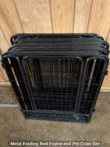 Metal-Folding-Bed-Frame-and-Pet-Crate-Set-second-image