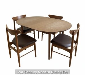 Mid-Century-Modern-Dining-Set