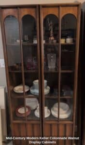 Mid-Century-Modern-Keller-Colonnade-Walnut-Display-Cabinets-second-image