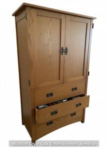 Mission-Style-Oak-Entertainment-Armoire