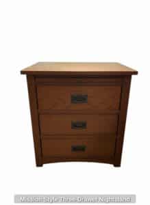 Mission-Style-Three-Drawer-Nightstand