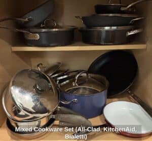 Mixed-Cookware-Set-All-Clad-KitchenAid-Bialetti