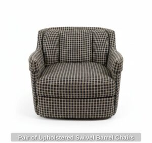 Pair-of-Upholstered-Swivel-Barrel-Chairs-third-image