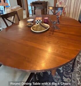 Round-Dining-Table-with-X-Back-Chairs