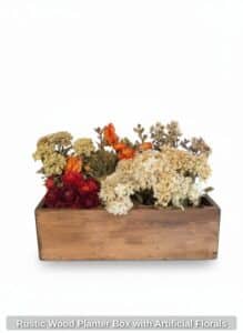 Rustic-Wood-Planter-Box-with-Artificial-Florals