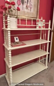 Spool-Turned-Etagere-Bookcase
