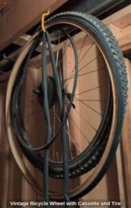 Vintage-Bicycle-Wheel-with-Cassette-and-Tire