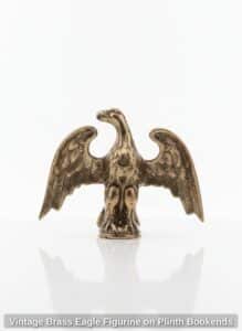 Vintage-Brass-Eagle-Figurine-on-Plinth-Bookends-second-image