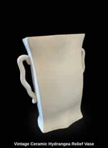 Vintage-Ceramic-Hydrangea-Relief-Vase-second-image
