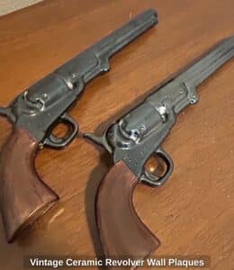 Vintage-Ceramic-Revolver-Wall-Plaques
