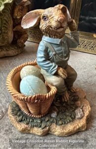 Vintage-Chrisdon-Resin-Rabbit-Figurine-Collection-second-image