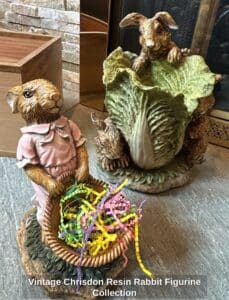 Vintage-Chrisdon-Resin-Rabbit-Figurine-Collection-third-image