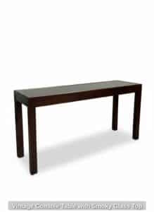 Vintage-Console-Table-with-Smoky-Glass-Top-third-image