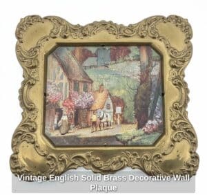 Vintage-English-Solid-Brass-Decorative-Wall-Plaque