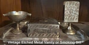 Vintage-Etched-Metal-Vanity-or-Smoking-Set