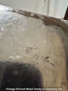 Vintage-Etched-Metal-Vanity-or-Smoking-Set-second-image