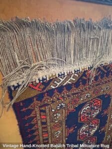 Vintage-Hand-Knotted-Baluch-Tribal-Miniature-Rug