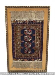 Vintage-Hand-Knotted-Baluch-Tribal-Miniature-Rug-third-image