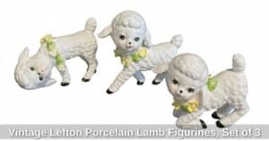 Vintage-Lefton-Porcelain-Lamb-Figurines-Set-of