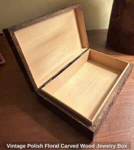 Vintage-Polish-Floral-Carved-Wood-Jewelry-Box-second-image