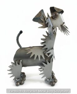 Yardbirds-Recycled-Metal-Dog-Sculpture