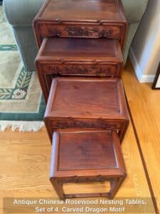 Antique-Chinese-Rosewood-Nesting-Tables-Set-of-Carved-Dragon-Motif