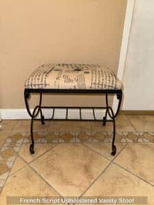 French-Script-Upholstered-Vanity-Stool