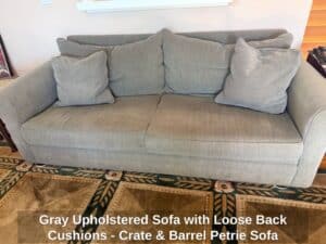 Gray-Upholstered-Sofa-with-Loose-Back-Cushions-Crate-Barrel-Petrie-Sofa-Taylor-Felt-Gray