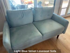 Light-Blue-Velvet-Loveseat-Sofa