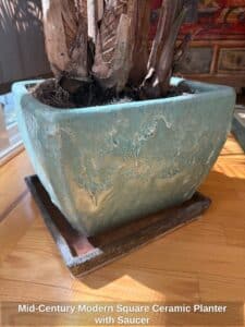 Mid-Century-Modern-Square-Ceramic-Planter-with-Saucer