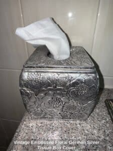 Vintage-Embossed-Floral-German-Silver-Tissue-Box-Cover