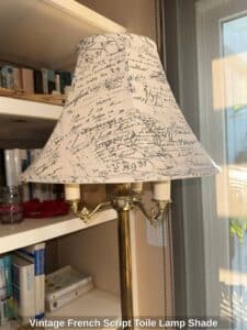 Vintage-French-Script-Toile-Lamp-Shade