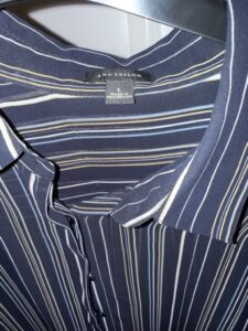 Ann-Taylor-Womens-Striped-Sheer-Button-Up-Blouse-second-image